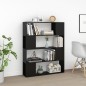 vidaXL Estantería/divisor de espacios negro 100x24x124 cm