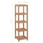 vidaXL Estantería de baño 4 niveles madera teca maciza 42x42x165 cm vidaXL Estantería de baño 4 niveles madera teca maciza 42x42x165 cm