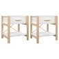vidaXL Mesitas de noche 2 uds madera contrachapada blanco 42x38x45 cm vidaXL Mesitas de noche 2 uds madera contrachapada blanco 42x38x45 cm