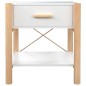 vidaXL Mesitas de noche 2 uds madera contrachapada blanco 42x38x45 cm vidaXL Mesitas de noche 2 uds madera contrachapada blanco 42x38x45 cm