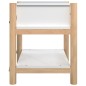 vidaXL Mesitas de noche 2 uds madera contrachapada blanco 42x38x45 cm vidaXL Mesitas de noche 2 uds madera contrachapada blanco 42x38x45 cm