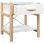 vidaXL Mesitas de noche 2 uds madera contrachapada blanco 42x38x45 cm vidaXL Mesitas de noche 2 uds madera contrachapada blanco 42x38x45 cm