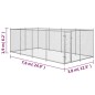vidaXL Perrera de exterior 8x4x2 m