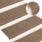 vidaXL Alfombrilla de escalera 15 uds tela punzonada crema 65x21x4 cm vidaXL Alfombrilla de escalera 15 uds tela punzonada crema 65x21x4 cm