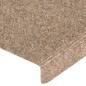 vidaXL Alfombrilla de escalera 15 uds tela punzonada crema 65x21x4 cm vidaXL Alfombrilla de escalera 15 uds tela punzonada crema 65x21x4 cm