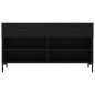 vidaXL Banco zapatero madera de ingeniería negro 102x35x55 cm