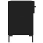 vidaXL Banco zapatero madera de ingeniería negro 102x35x55 cm