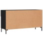 vidaXL Banco zapatero madera de ingeniería negro 102x35x55 cm