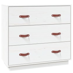 vidaXL Aparador madera maciza de pino blanco 80x40x75 cm