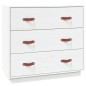 vidaXL Aparador madera maciza de pino blanco 80x40x75 cm vidaXL Aparador madera maciza de pino blanco 80x40x75 cm