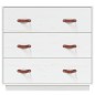 vidaXL Aparador madera maciza de pino blanco 80x40x75 cm vidaXL Aparador madera maciza de pino blanco 80x40x75 cm