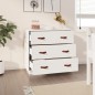 vidaXL Aparador madera maciza de pino blanco 80x40x75 cm vidaXL Aparador madera maciza de pino blanco 80x40x75 cm