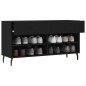 vidaXL Banco zapatero madera de ingeniería negro 102x35x55 cm vidaXL Banco zapatero madera de ingeniería negro 102x35x55 cm