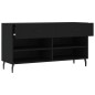 vidaXL Banco zapatero madera de ingeniería negro 102x35x55 cm vidaXL Banco zapatero madera de ingeniería negro 102x35x55 cm