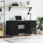 vidaXL Escritorio madera de ingeniería negro 140x50x75 cm
