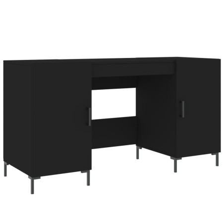 vidaXL Escritorio madera de ingeniería negro 140x50x75 cm
