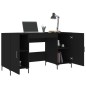vidaXL Escritorio madera de ingeniería negro 140x50x75 cm