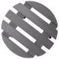 vidaXL Soporte con ruedas para plantas 2 unidades WPC gris Ø30x7,5 cm