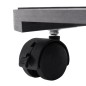 vidaXL Soporte con ruedas para plantas 2 unidades WPC gris Ø30x7,5 cm