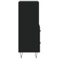 vidaXL Aparador de madera contrachapada negro 34,5x34x90 cm vidaXL Aparador de madera contrachapada negro 34,5x34x90 cm