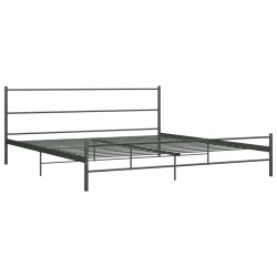 vidaXL Estructura de cama de metal gris 200x200 cm