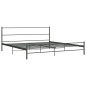 vidaXL Estructura de cama de metal gris 200x200 cm