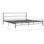 vidaXL Estructura de cama de metal gris 200x200 cm