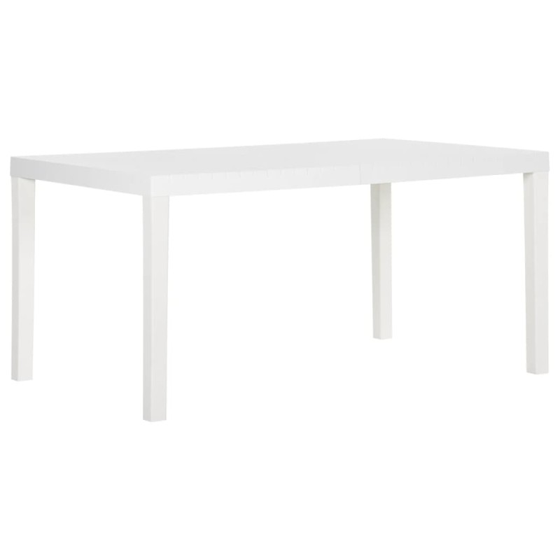 vidaXL Mesa de jardín PP blanco 150x90x72 cm vidaXL Mesa de jardín PP blanco 150x90x72 cm