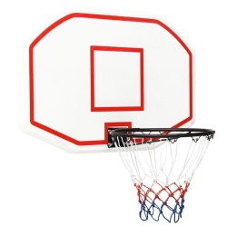vidaXL Tablero de baloncesto polietileno blanco 109x71x3 cm