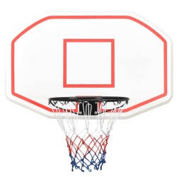 vidaXL Tablero de baloncesto polietileno blanco 109x71x3 cm