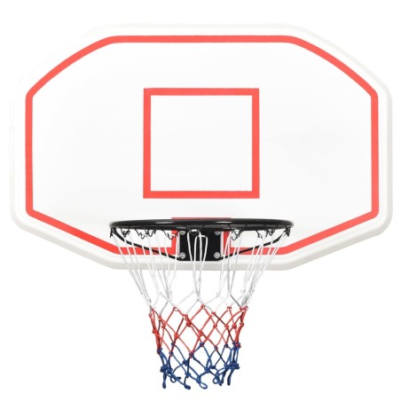 vidaXL Tablero de baloncesto polietileno blanco 109x71x3 cm