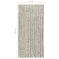 vidaXL Cortina mosquitera de chenilla gris claro y oscuro 100x220 cm vidaXL Cortina mosquitera de chenilla gris claro y oscuro 100x220 cm