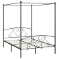 vidaXL Estructura de cama con dosel metal gris 160x200 cm vidaXL Estructura de cama con dosel metal gris 160x200 cm