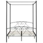 vidaXL Estructura de cama con dosel metal gris 160x200 cm vidaXL Estructura de cama con dosel metal gris 160x200 cm