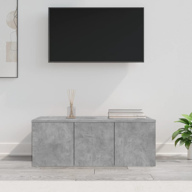vidaXL Mueble para TV madera contrachapada gris hormigón 80x34x30 cm vidaXL Mueble para TV madera contrachapada gris hormigón 80x34x30 cm