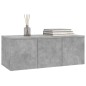 vidaXL Mueble para TV madera contrachapada gris hormigón 80x34x30 cm vidaXL Mueble para TV madera contrachapada gris hormigón 80x34x30 cm