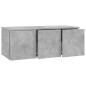 vidaXL Mueble para TV madera contrachapada gris hormigón 80x34x30 cm vidaXL Mueble para TV madera contrachapada gris hormigón 80x34x30 cm