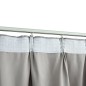 vidaXL Cortinas opacas con ganchos 2 unidades gris 140x245 cm vidaXL Cortinas opacas con ganchos 2 unidades gris 140x245 cm