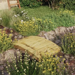 vidaXL Puente de jardín madera maciza pino impregnada 110x74 cm