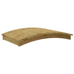 vidaXL Puente de jardín madera maciza pino impregnada 110x74 cm