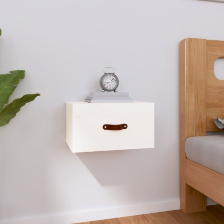 vidaXL Mesita de noche de pared blanco 40x29,5x22 cm