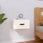 vidaXL Mesita de noche de pared blanco 40x29,5x22 cm vidaXL Mesita de noche de pared blanco 40x29,5x22 cm
