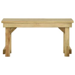 vidaXL Banco de jardín de madera de pino impregnada 90 cm
