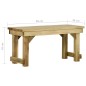 vidaXL Banco de jardín de madera de pino impregnada 90 cm vidaXL Banco de jardín de madera de pino impregnada 90 cm