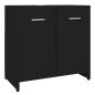 vidaXL Armario de baño madera contrachapada negro 60x33x61 cm vidaXL Armario de baño madera contrachapada negro 60x33x61 cm