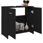 vidaXL Armario de baño madera contrachapada negro 60x33x61 cm vidaXL Armario de baño madera contrachapada negro 60x33x61 cm