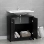 vidaXL Armario de baño madera contrachapada negro 60x33x61 cm vidaXL Armario de baño madera contrachapada negro 60x33x61 cm