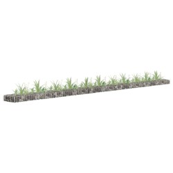 vidaXL Arriate de gaviones de acero galvanizado 450x30x10 cm
