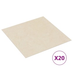 vidaXL Tarimas autoadhesivas 20 unidades PVC 1,86 m² beige