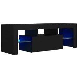 vidaXL Mueble de TV con luces LED negro 120x35x40 cm
